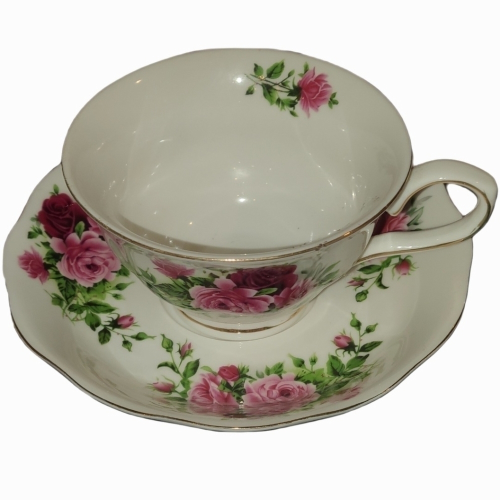 Graces Teaware  Porcelain Teacups & Saucers 4 Pc Set